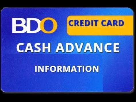 bdo credit card cash advance|Get Cash with your BDO Credit Card .